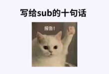 字母圈写给sub的十句话-瘾欢